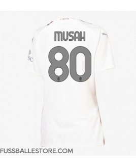 Günstige AC Milan Yunus Musah #80 Auswärtstrikot Damen 2023-24 Kurzarm